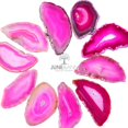 thumbnail image 4 of Fuchsia Agate Light Table Slices, June&Ann 10 Pcs Irregular Polished Agate Slab Cards Healing Crystals Geode Stones for Home Decoration & Jewelry Making, 4 of 4