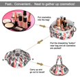 thumbnail image 2 of Fashionable Full-Print Drawstring Cosmetic & Makeup Bag – Large Portable Makeup Organizer with Inner Zipper Pocket & Mesh Compartment, Travel Toiletry Bag for Women, 2 of 5