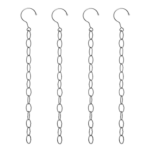 Cadenas para colgar ahorradoras de espacio WEIHJMXG Organizador de perchas de acero inoxidable 50 cm (4 piezas)