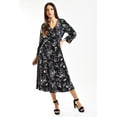 thumbnail image 5 of Vestido estampado hojas Roman Fashion /Juvenil, 1002 (Negro) negro G, 5 of 5