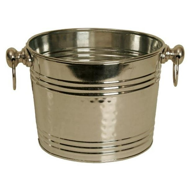 9 in. Polished Silver Beverage Oval Bucket