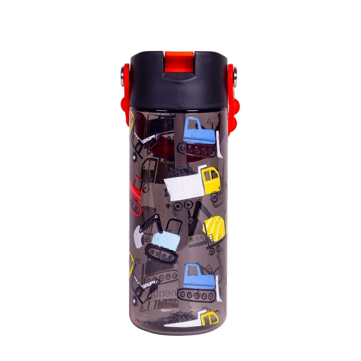 Elemental Splash Kids Water Bottle - Plastic Water Bottle - BPA Free - Leak Proof - Straw Lid - Pop-it Handle - Durable - For Girls, Boys & School Reusable Water Bottle - 18oz - Construction