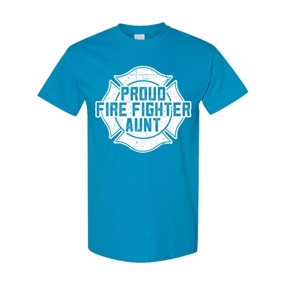 Inktastic Proud Firefighter Aunt Wht T-Shirt