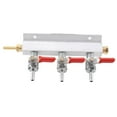 thumbnail image 3 of Dioche 3 Way Manifold Distribution Block Splitter With Check Valves For Home Draft Beer Dispenser Barrel Dispense Keg, 3 of 8