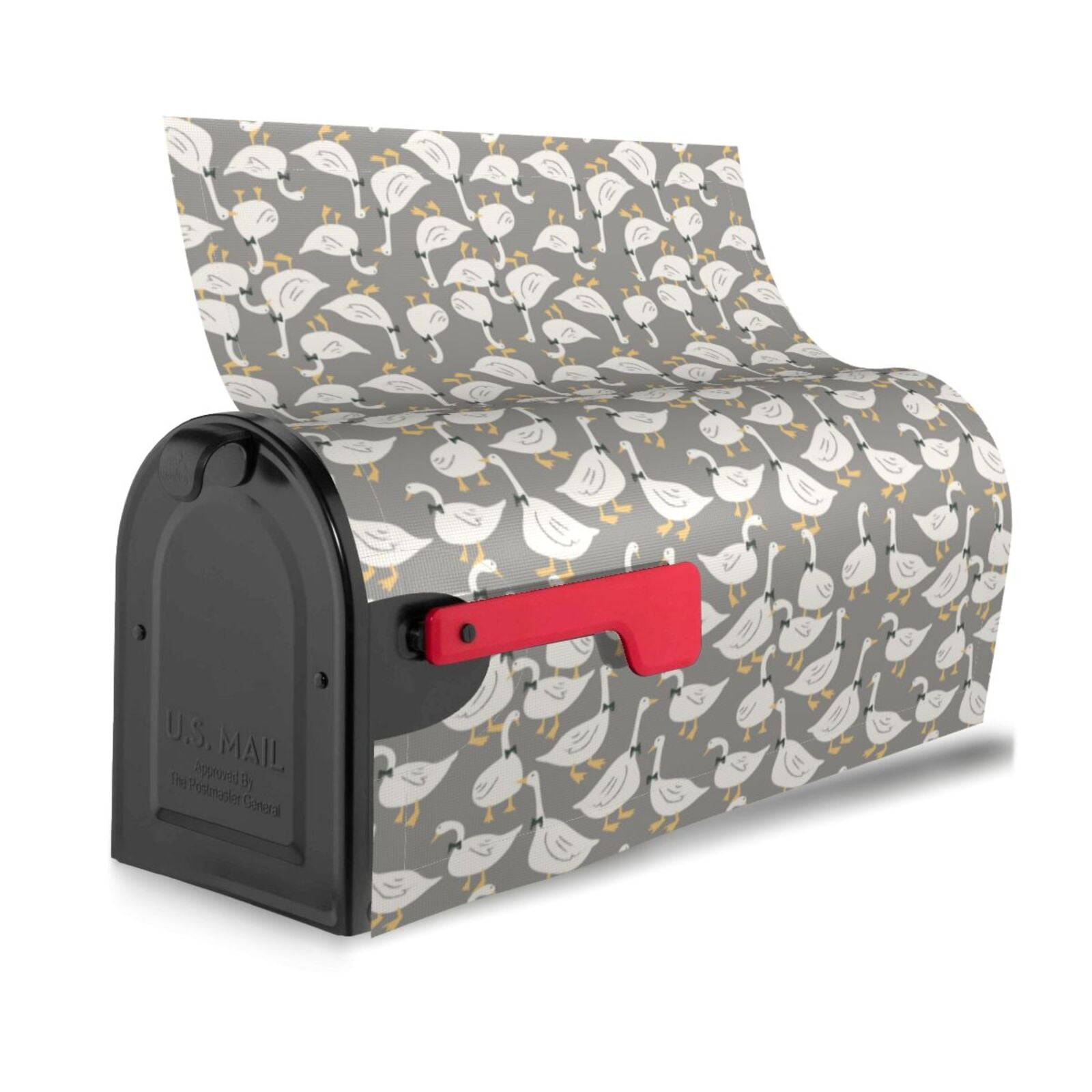 Logiee Herd of ducks Print Post Letter Box Wrap Decor, Mailbox Cover Suitable for Standard Mailbox and Large Size Mailbox,Outdoor Yard Decoration-21x18 in