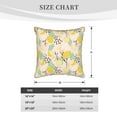 thumbnail image 4 of Susaid Lemon Leaves Print Velvet Throw Pillow Covers Home Art Deco Pillowcase Square Pillow Case Cushion Cover for Bed Sofa Living Room Car Indoor and Outdoor-18"x18", 4 of 8