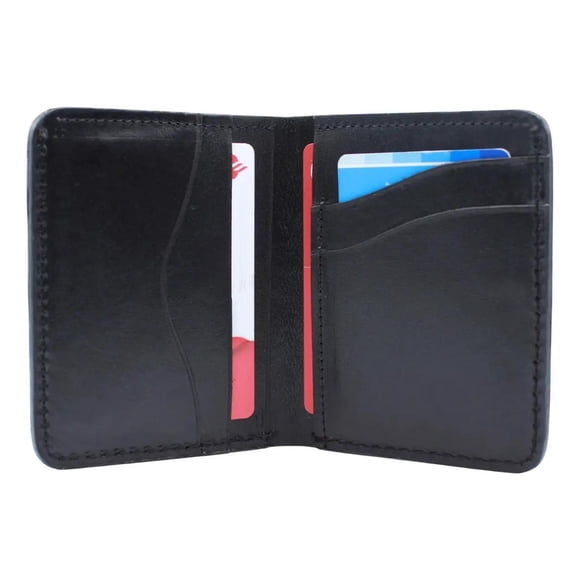 Cartera Hombre Piel Genuina Pull Up Ligero Curvas negro