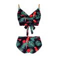 thumbnail image 4 of Traje de baño de dos piezas para mujer, cómodo, con pecho alto, en contraste OAVQHLG3B Store lin121212, 4 of 4