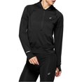 thumbnail image 1 of ASICS Womens Thermopolis 1/2 Zip Hooded Basic T-Shirt, Black, X-Small, 1 of 5