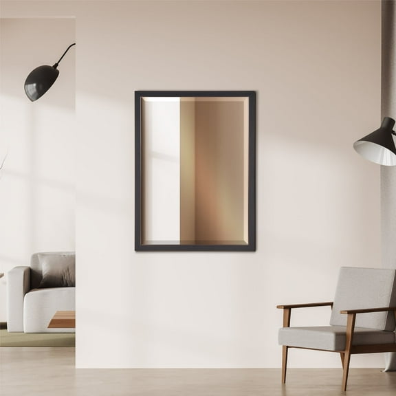 Head West Oil-Rubbed Dark Bronze Stainless Steel Frame Vanity Mirror - Elegant Rectangle Bathroom Mirror with Z-Bar Brackets for Easy and Sturdy Vertical & Horizontal Mounting - 30" x 40"