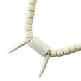 thumbnail image 2 of Mbariket Nigerian Igbo Beaded Necklace — Off-White (14 inch), 2 of 3