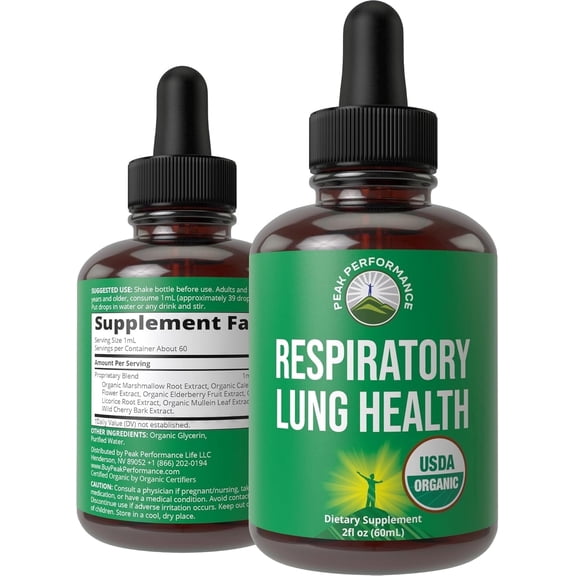 USDA Organic Lung Detox For Smokers And Non Smokers with 6 Top Ingredients. Mullein Leaf, Marshmallow Root, Calendula. Lungs Cleanse For Better Respiratory Health. Liquid Drops Tincture Supplement