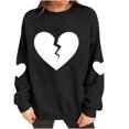 thumbnail image 4 of Valentine Sweatshirts For Women Cotton Couples Heart Graphic Crewneck Pullover Soft Fashion Valentines Shirts, 4 of 9