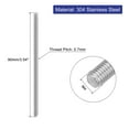 thumbnail image 2 of Uxcell 16Pack M4 x 90mm 0.7mm Pitch 304 Stainless Steel Fully Threaded Rod Bar Studs, 2 of 6