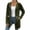 Army Green, variant on Womens Mid Hooded Jackets Elastic Drawstring Waist Full Zip with Pockets Casual Outdoor Long Sleeve Coat
