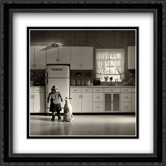 Pie in the Sky 2x Matted 26x32 Large Black Ornate Framed Art Print by Howard Berman