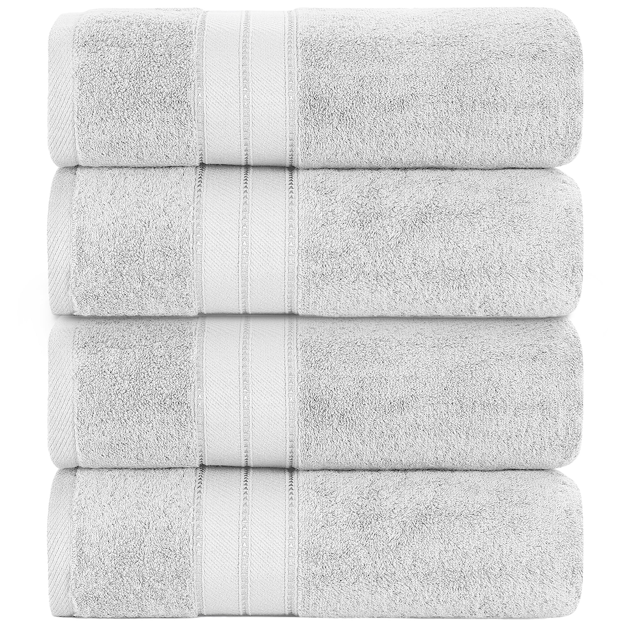Modern Threads Spunloft Cotton Bath Towels, Gray (4 Count)