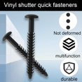 thumbnail image 4 of 12pcs Vinyl Shutter Fasteners, 3in Plastic Shutter Screws for Windows Reverse Barb Exterior Spike Loks Pin Easy Installation Quick Window Blind Fasteners (Black), 4 of 7