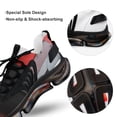 thumbnail image 7 of Geometric Modern Art Red Gray Black White Walking Shoes for Men Woman Lightweight Tennis Fashion Elastic Sports Shoes Cushion Basketball Shoes, 7 of 7