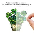 thumbnail image 4 of 2D Acrylic Pendant Hanging Decoration, Ngxiha Shamrock Suncatcher Four Leaf Clover Window Hanging Ornament, Acrylic Stained Glass Effect Art, Holiday Outdoor Decoration, 4 of 9