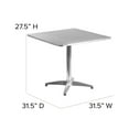 thumbnail image 6 of Emma + Oliver 31.5" Square Aluminum Indoor-Outdoor Table, 6 of 6