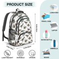 thumbnail image 5 of Cartoon Dinosaurs Names Pattern Cute School Backpack Bag with Padded Back and Adjustable Shoulder Straps 16.9 X 12.6 X 5.9 Inches, 5 of 5