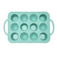 thumbnail image 1 of 12 Tasses Pochoir en Silicone pour Gâteau avec Poignée Tasses de Cuisson Réutilisables pour Tarte Muffin, 1 of 10