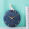 thumbnail image 4 of Space Theme Wall Clock, Astronaut Moon Wall Clock, 12 Inch Grey Modern Silent Clock for Kids Room Nursery Living Room Bedroom, 4 of 5