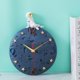 thumbnail image 4 of Reloj de pared con tema espacial, reloj de pared con luna de astronauta, reloj silencioso moderno gris de 12 pulgadas para habitación de niños, guardería, sala de estar y dormitorio, 4 of 5