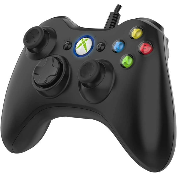 Contrôleur de Jeu pour Xbox 360, Contrôleur Xbox 360 Filaire pour PC Windows 7/8 /8.1/10/ FYBTO Xbox360/Xbox 360 Slim USB Gamepad, Joypad avec Double Vibration