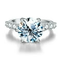 thumbnail image 2 of 5ct Moissanite Diamond Rings 925 Sterling Silver Engagement Rings Anniversary Promise Wedding Rings for Women with Certificate, 2 of 8