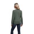 thumbnail image 6 of Ronuti Long Sleeve Shirts for Women Side Ruched Ribbed Knit Crewneck Fall Tops, 6 of 10