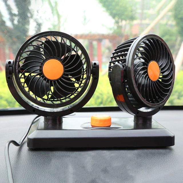RUNROTOO Car Fan Dual Head Cooling Fan For Dashboard For And Trucks Stylish Design For Enhanced Airflow And Comfort
