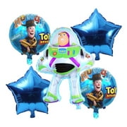 Toy Story Birthday Party Balloons - Buzz Lightyear Balloon Decorations - Buzz Lightyear Woody Party Balloons - Ribbon Included Combined Bundle by Jolly Jon