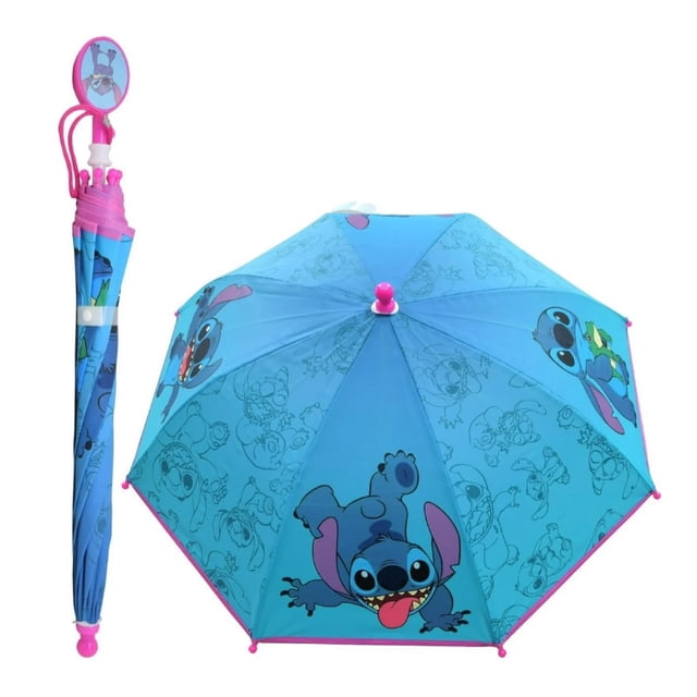 Paraguas Berkshire Fashions Lilo and Stitch para niños con estampado azul