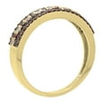 thumbnail image 2 of Dazzlingrock Collection 0.60 Carat (ctw) 14K Round Champagne & White Diamond Wedding Stackable Band, Yellow Gold, Size 8, 2 of 5