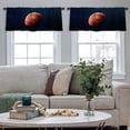 thumbnail image 4 of LALILO Kitchen Curtain Valance High Beautiful Art Planet Solar Rod Pocket Window Curtain 52"x 18" Set of 2, 4 of 5