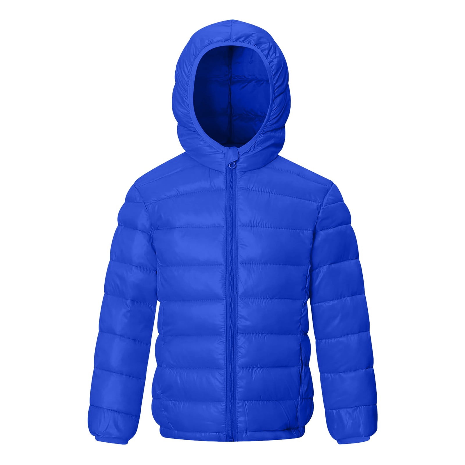Kogui Girls Winter Jacket Boys Girls Long Lightweight Hooded Puffer Jacket Packable Autumn and Winter Long Down Coats Size 5T 6T (Blue,5-6 Years)