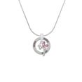 thumbnail image 2 of Delight Jewelry Silvertone Small Fairy with Pink Wings Hero Ring Charm Necklace, 18", 2 of 4
