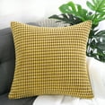 thumbnail image 2 of Unique Bargains Texture Solid Decorative Throw Pillow Cover Yellow 18" x 18", 2 of 8