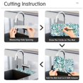 thumbnail image 5 of Yayeee Faucet Mat for Kitchen Sink 30" Diatomite Long Splash Guard Pad, Beautiful Leaves Pattern, 5 of 7