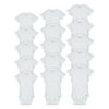 Gerber Baby Boy or Girl Gender Neutral White Onesies Short Sleeve Bodysuits Grow-With-Me Bundle, 15-Pack