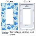 thumbnail image 3 of Yayeee Rocker Switch Wall Plate 2-Gang 4.7"x4.6" Home Decorative Outlet Cover, Blue Flowers Pattern, 3 of 6