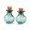 Round - Dark Cyan, variant on MATROOY 10pcs Small Mini Glass Bottles Jars with Cork Stopper Multi Color Wishing Bottle-Round - Pink