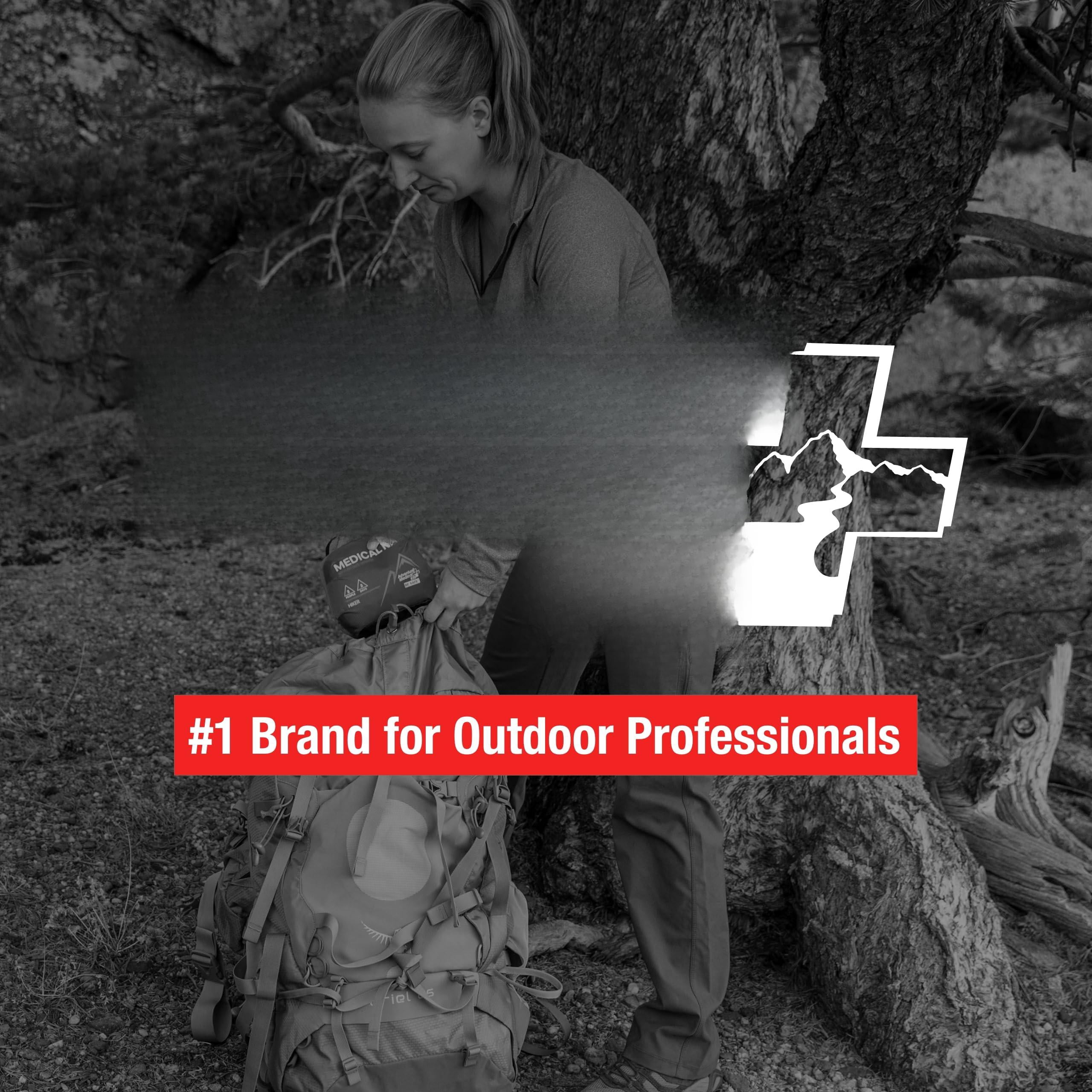 Mountain Series Kit - Hiker Emergency First Aid For 2 People 2 Days Comes With A Trauma Pad  Guide Book & More