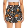 thumbnail image 2 of Lsque Fastfood 1 Printed Women's Running Shorts with Liner Pockets,Elastic Quick Dry Workout Athletic Gym Yoga Shorts,Womens High Waist Shorts-Small, 2 of 9