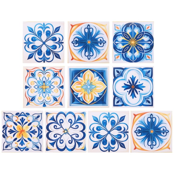 Uxcell 20Pcs Azulejos de Backsplash Autoadhesivos, 6" x 6" Pegatinas de Azulejos Impermeables para Paredes de Cocina, Baño y Dormitorio, Azul