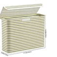 thumbnail image 2 of Toilet Paper Storage Holder with Lid, 22L Large Capacity Foldable Fabric Bin for Bathroom Towels and Toiletries, Freestanding Organizer for Home, RV, and Small Spaces, 2 of 7