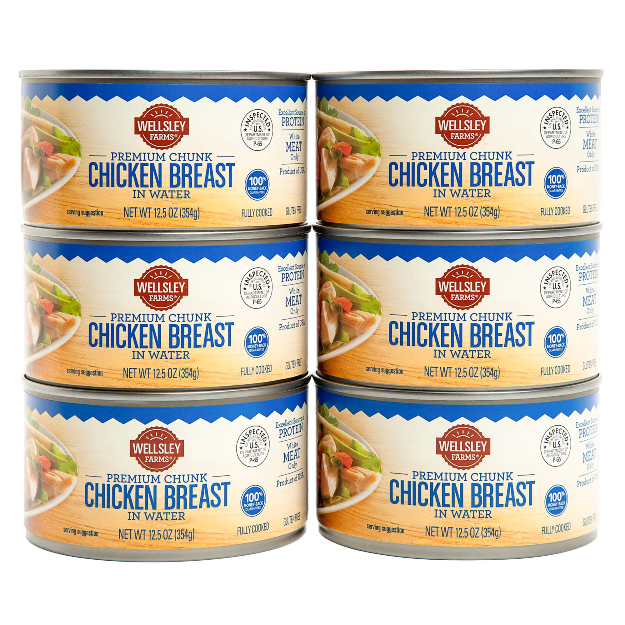 Wellsley Farms Premium Chunk Chicken Breast in Water, 6 ct./12.5 oz.