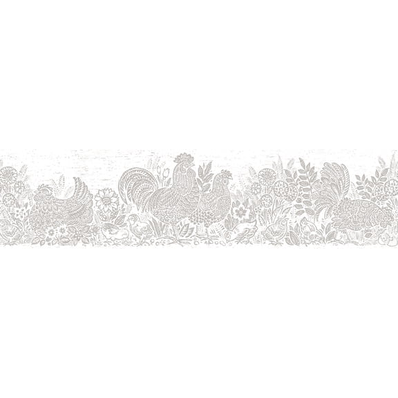 Chesapeake Parton Light Grey Chicken Border, 6-in by 15-ft, 7.5 sq. ft